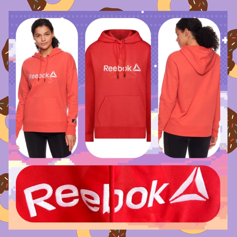 Reebok Women's Rococo Red Fleece Warm-Up Hoodie